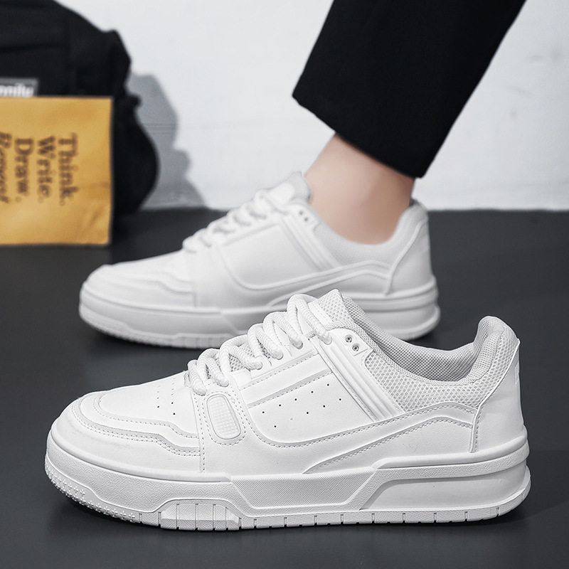 Zapatos de hombre primavera nuevos zapatos transpirables pequeños zapatos blancos nicho diseño universal zapatos deportivos juveniles de suela gruesa zapatos casuales para hombre