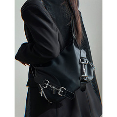 2024雙肩包女學院風高級感暗黑甜酷托特包百搭辣妹多用途單肩斜挎