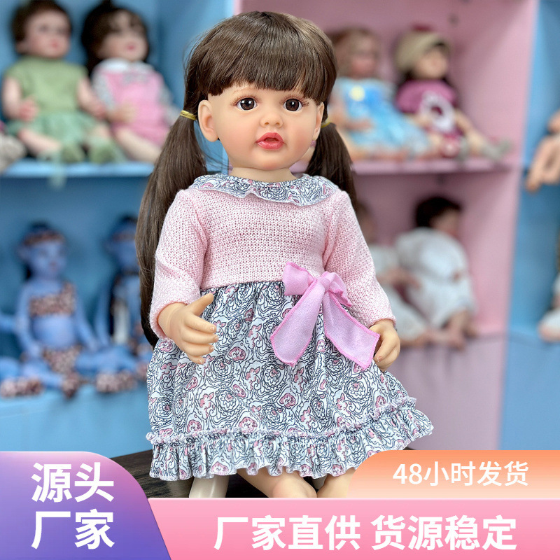 Muñeca de 22 pulgadas cm muñeca simulación juguetes pesados juguetes de goma suave al por mayor muñecas para niñas muñecas de 55 mm bebé