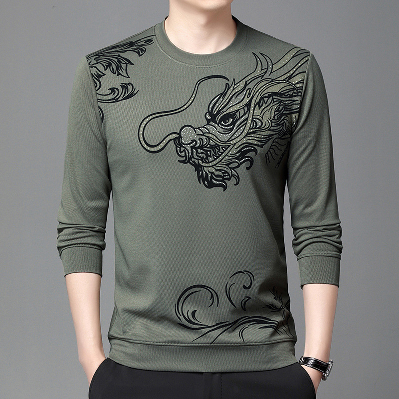 Spring sweatshirt with a round collar for leisure