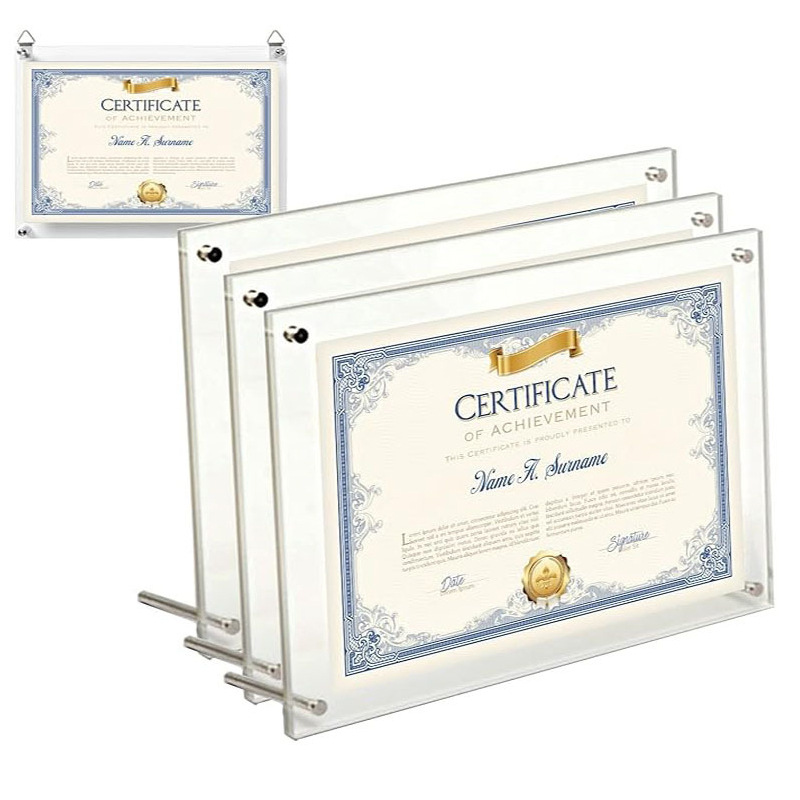 Honor plaque wall frame Business license frame A4 transparent photo…