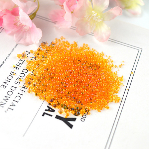 Floral Jiggle Glass Beads, Colorful Transparent Decorative Beads, Bubble Beads for DIY Accessories, Air Bubble Beads, Micro Beads