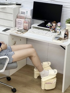 Office Footstool for Girls under the Desk, Adjustable Footstool, Footrest, Anti-Warping Legrest, Ouqing