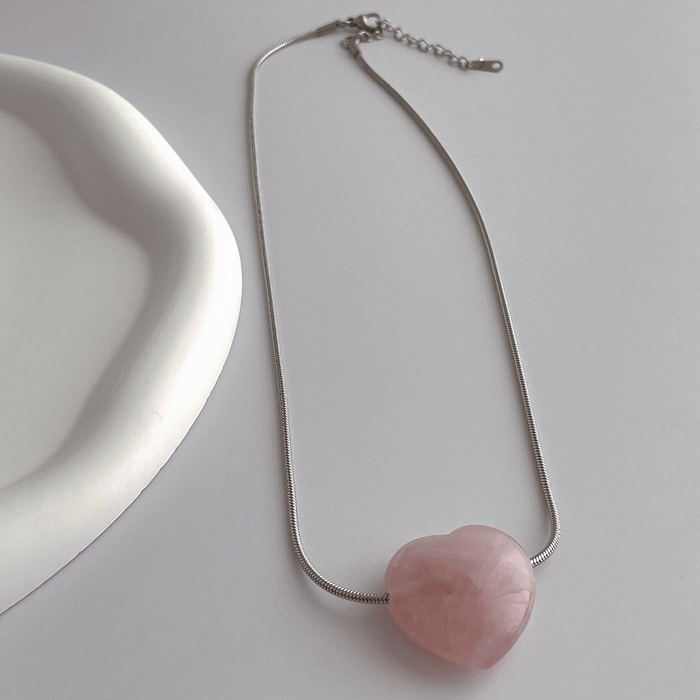 Fashion Star Heart Shape Titanium Steel Plating Necklace 1 Piece