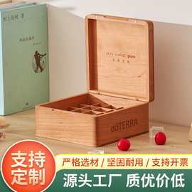 跨境创意木质首饰收纳盒实木包装盒指甲油精油按摩油保健品礼品盒