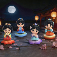国潮国风唐仕女转转唐小悠可旋转创意文创礼品桌面摆件古风手办