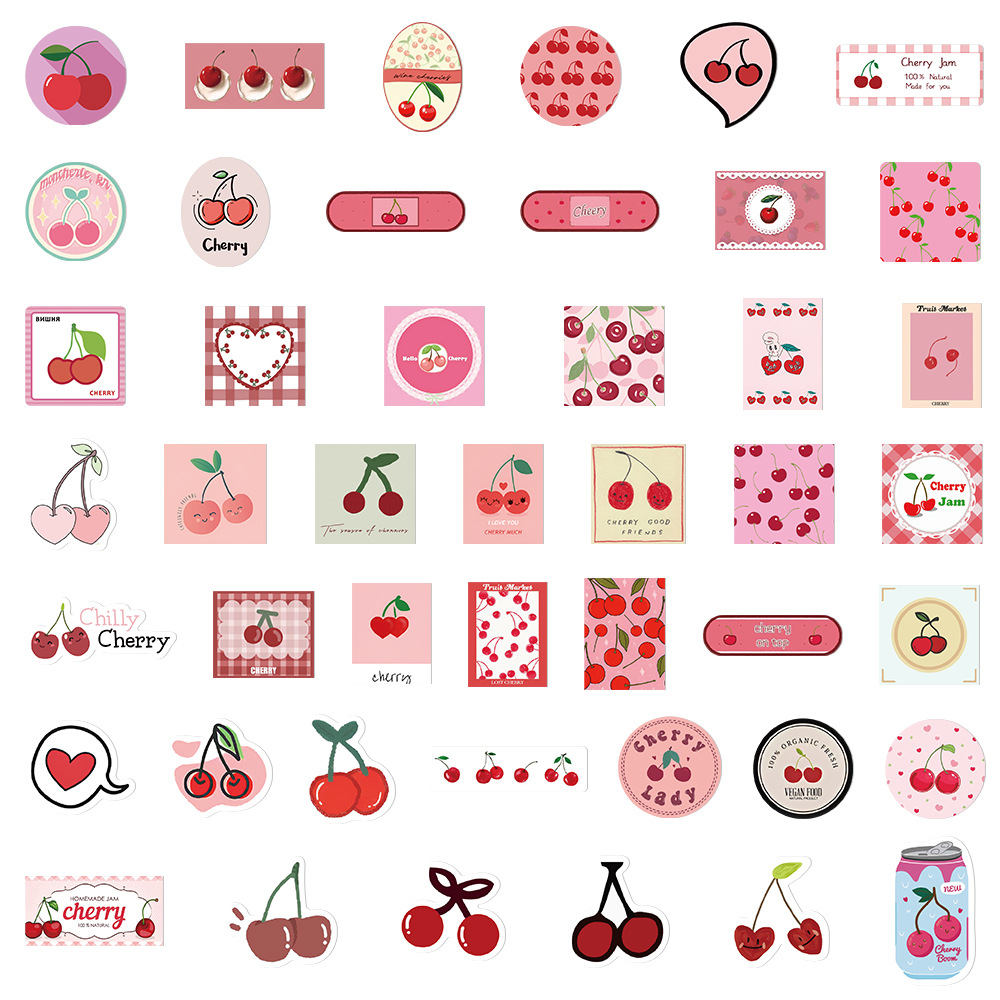 33g Weight 1 Set Peach Cherry School PVC Cute Stickers