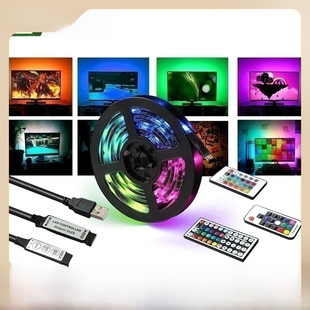 5V USB LED TV background light with 5050 rgb mobile phone APP Bluetooth music voice control light bar glue drop