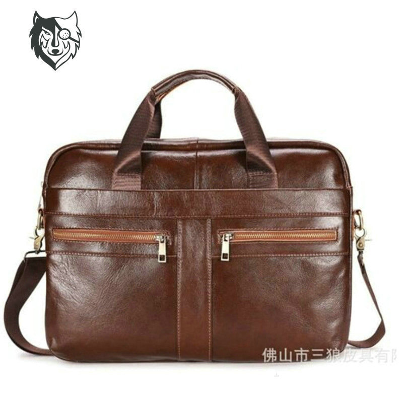 Genuine Leather Men's First-Layer Cowhide Shoulder Crossbody Bag Fashionable Portable Business Briefcase Factory Wholesale Dropshipping Genuine Leather Men's First-Layer Cowhide Shoulder Crossbody Bag Fashionable Portable Business Briefcase Factory Wholesale Dropshipping