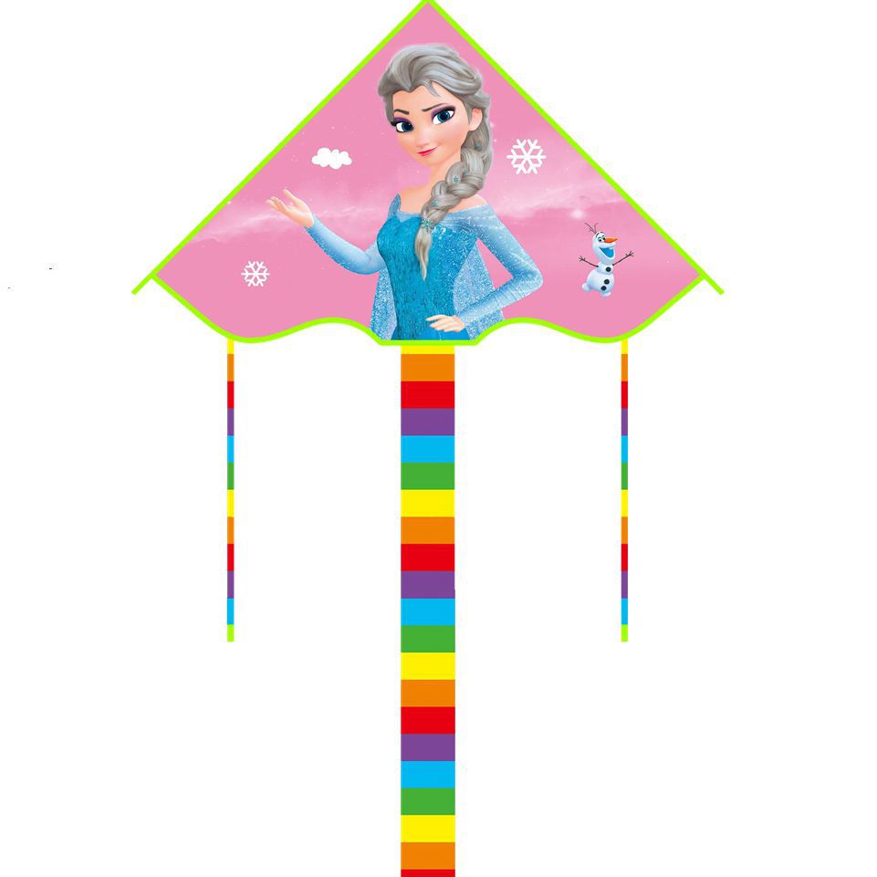WEIFANG Kite New Big Bend Edge Kite Children's Cartoon Style Kite Popular at Stalls Princess and Ultraman Kite