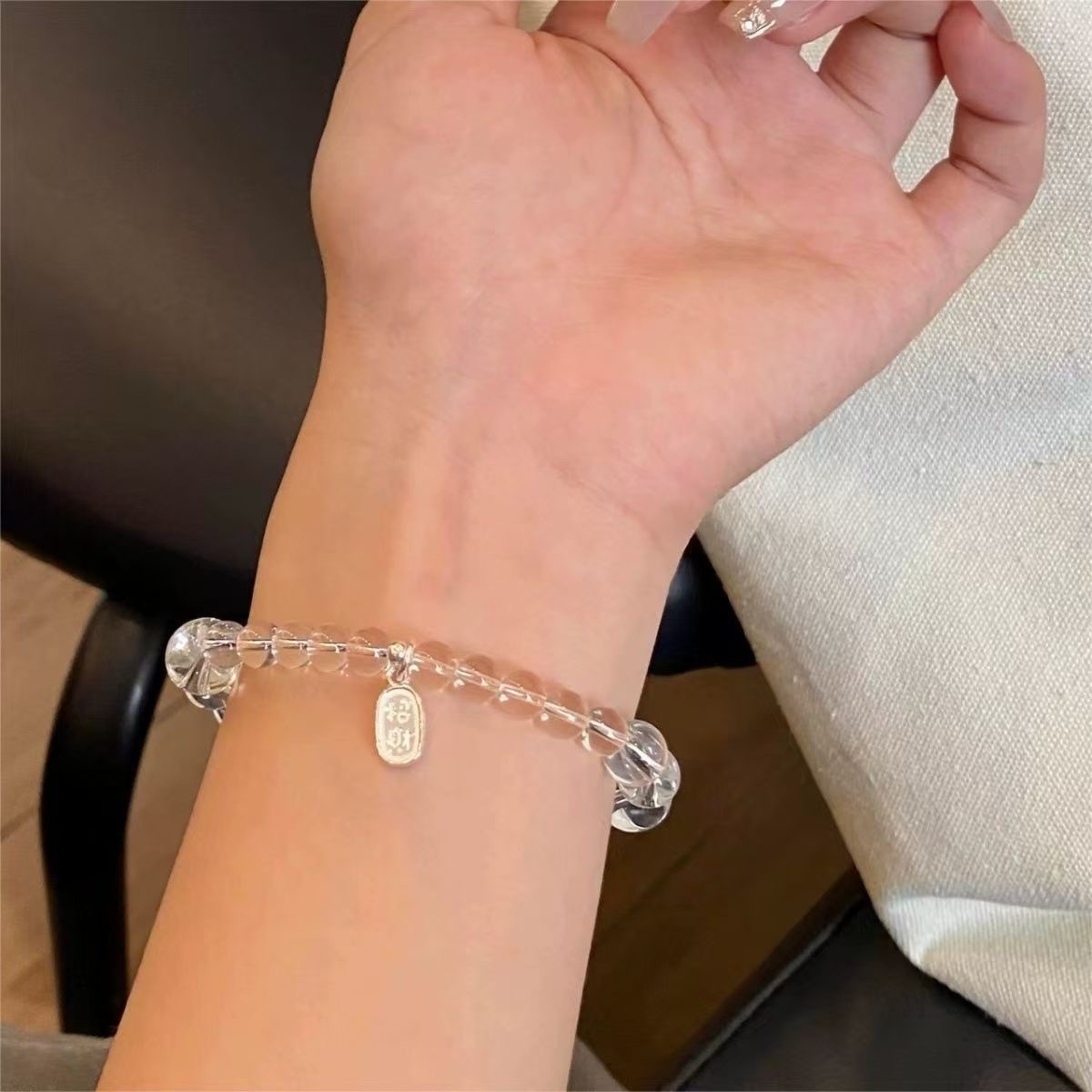 Pulsera Rusithong estilo chino para atraer la riqueza de Nafufu marca de pulsera de hielo simple piedra de emoción universal