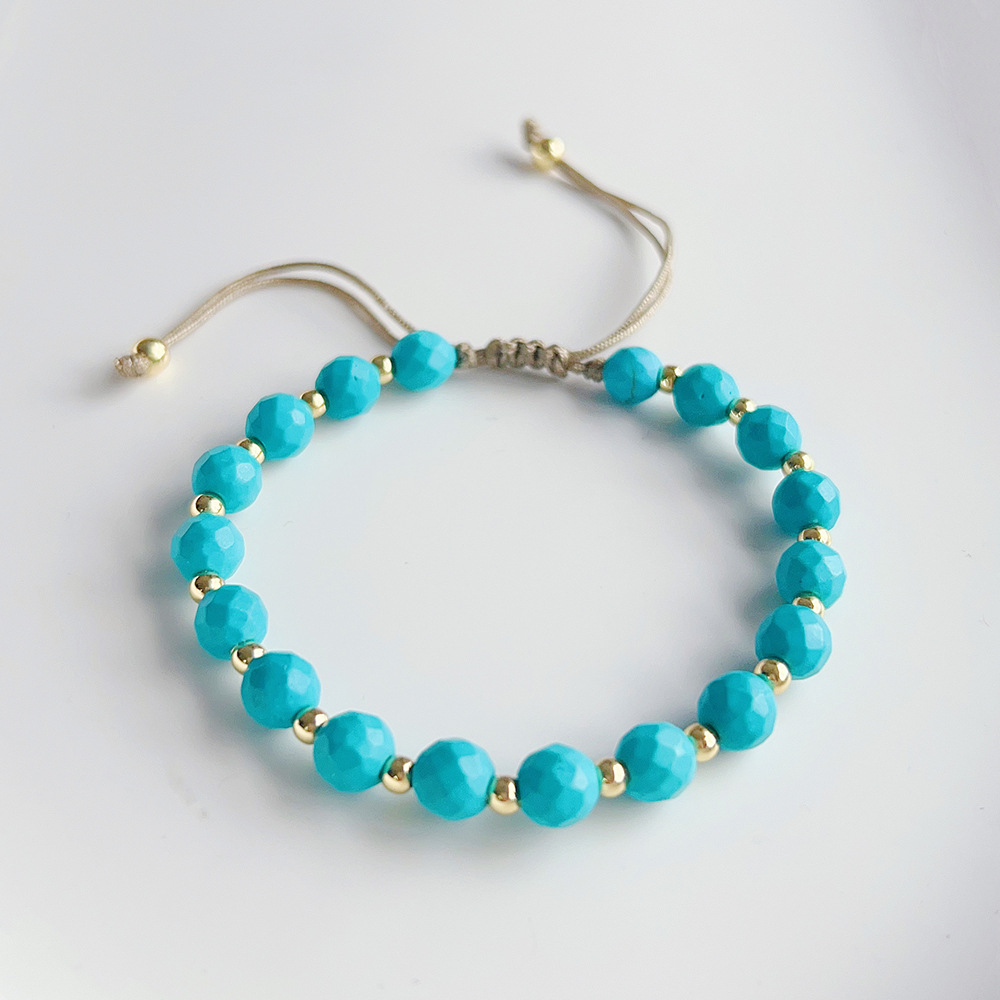 Retro Geometric turquoise soft clay Metal Beaded Womenu0027S Bracelets