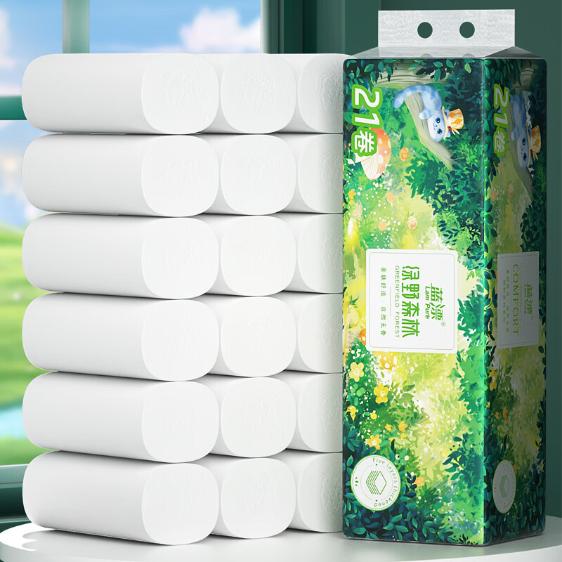 Blue Bleached Toilet Paper Rolls, Thickened, 21 Large Rolls, Household Toilet Paper, Economical Pack, Toilet Tissue, Factory Wholesale Blue Bleached Toilet Paper Rolls, Thickened, 21 Large Rolls, Household Toilet Paper, Economical Pack, Toilet Tissue, Factory Wholesale