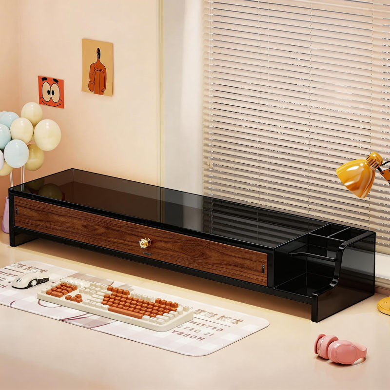 Computer Stand for Home Use, Laptop Height-Adjustable Stand, Gaming Laptop Riser, Keyboard and Mouse Storage Rack