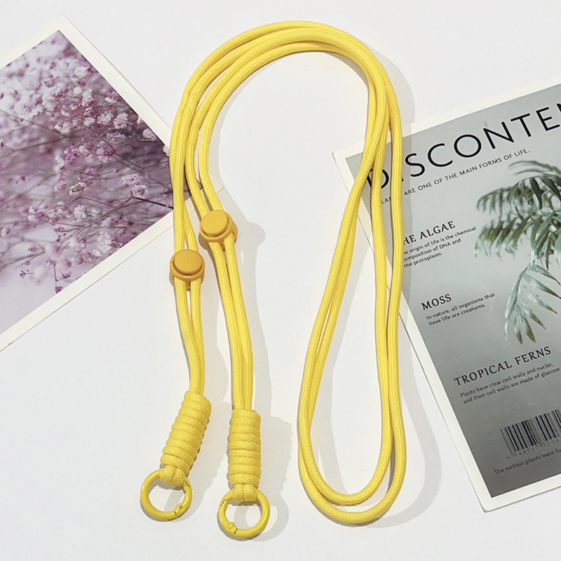 조절 가능한 긴 로프 - 모두 노란색 단색