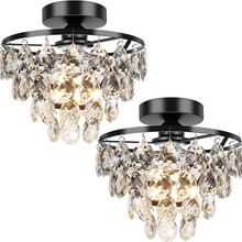 亚马逊ebay水晶吸顶灯轻奢创意餐厅走廊玄关现代简约卧室吊灯