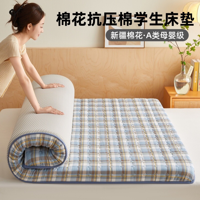 Back-To-School Season Cotton Anti-Pressure Mattress Hotel Guesthouses School Dormitory Single and Double Bed Mattress Protector Sponge Memory Mattress