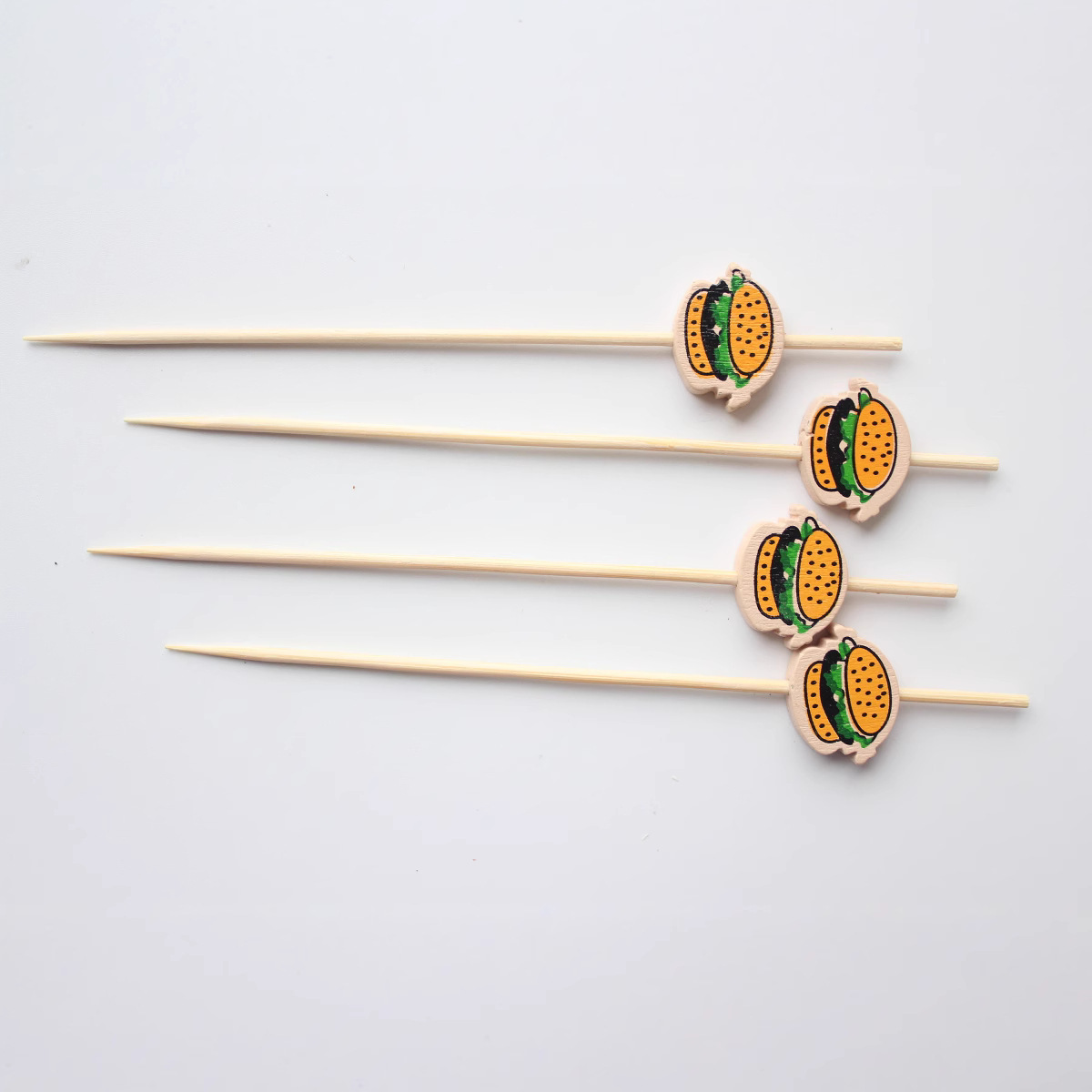 Signo de hamburguesa Signo de comida desechable signo de fruta signo decorativo signo de cóctel ventas directas de fábrica