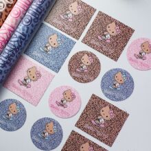 豹纹KT猫花束卡片 新品凯特喵系列手工diy蛋糕祝福卡包鲜花留言卡