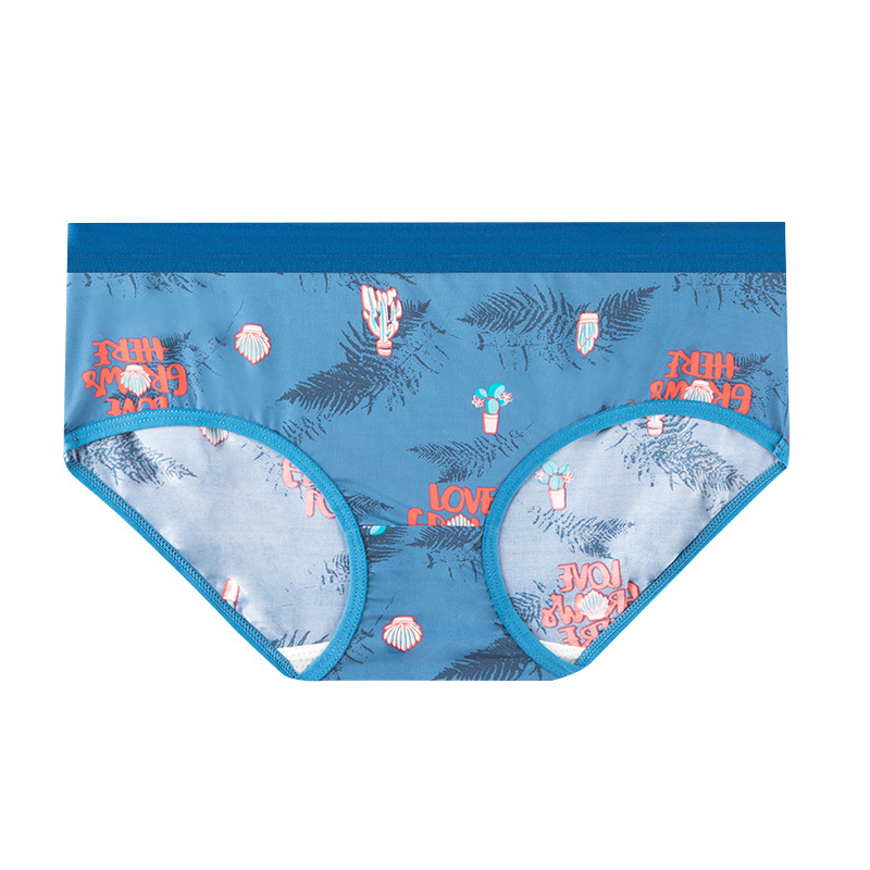 New2024 Paar Eis Seide Neue Dreieck Unterwäsche Gedruckt Mittlere Taille Sommer Spaß Cartoon Kreative Marke_voghion.com
