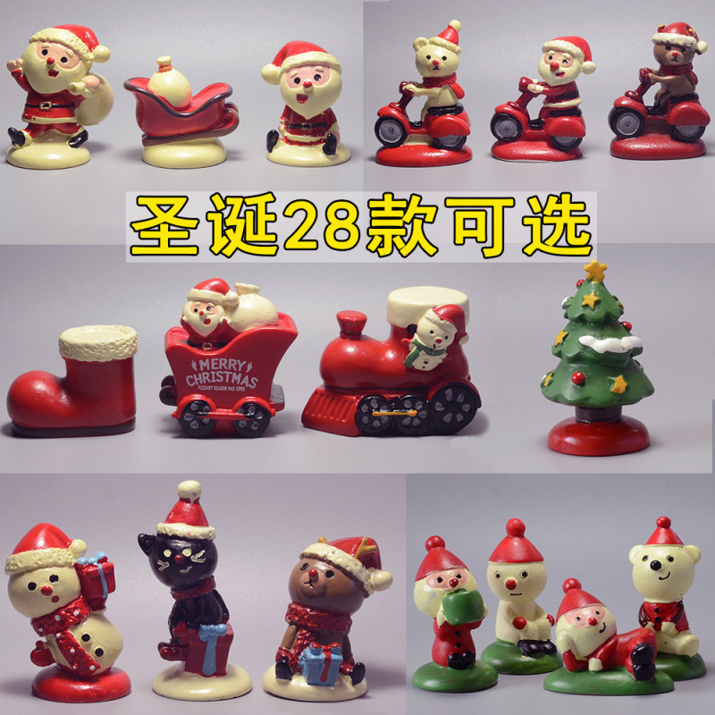 크리스마스 노인 다시 선물 가방 엘크 썰매 사슴 자동차 기차 만든 조경 장식품 diy 장식 공장 직접 판매