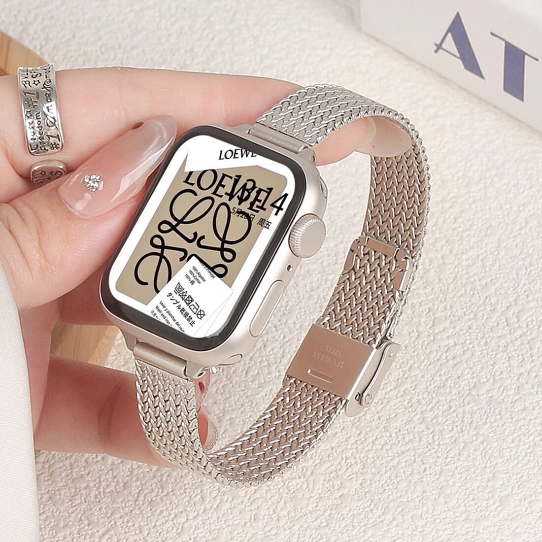 适用华为watch fit4手表带新款金属麦穗watchfit34高级感手表链
