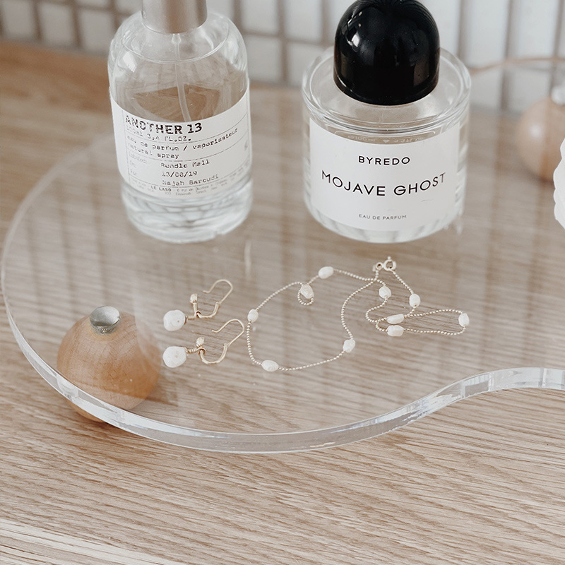 アクリルジュエリー木製トレイ置物アロマキャンドル棚玄関デスクトップ香水サンプル収納展示