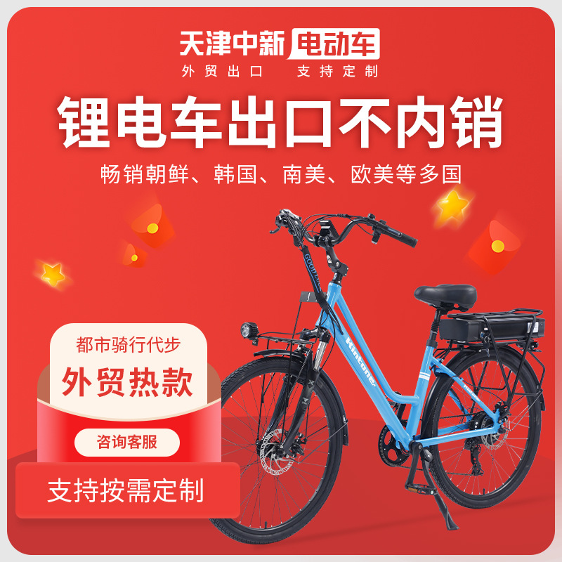 24inch Urban Electric Bicycle Foreign Trade Export Lithium Battery Road European and American Style Lithium Battery Electric Vehicle