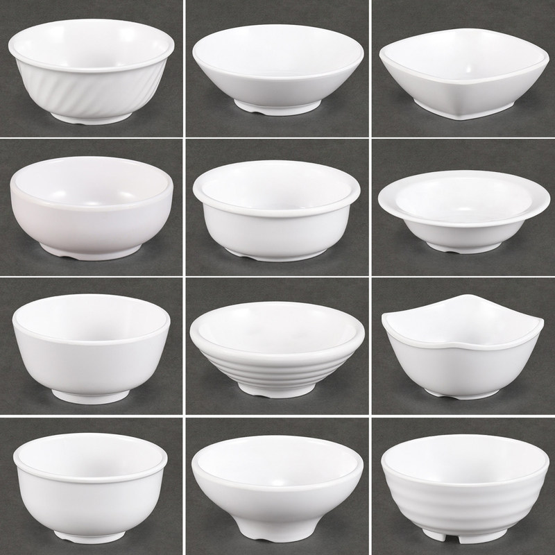 Melamine Rice Bowl 4/5/ 6inch Bowls White Resin Plastic Soup Bowl Breakfast Porridge Noodle Bowl Restaurant Canteen Commercial Use Melamine Rice Bowl 4/5/ 6inch Bowls White Resin Plastic Soup Bowl Breakfast Porridge Noodle Bowl Restaurant Canteen Commercial Use