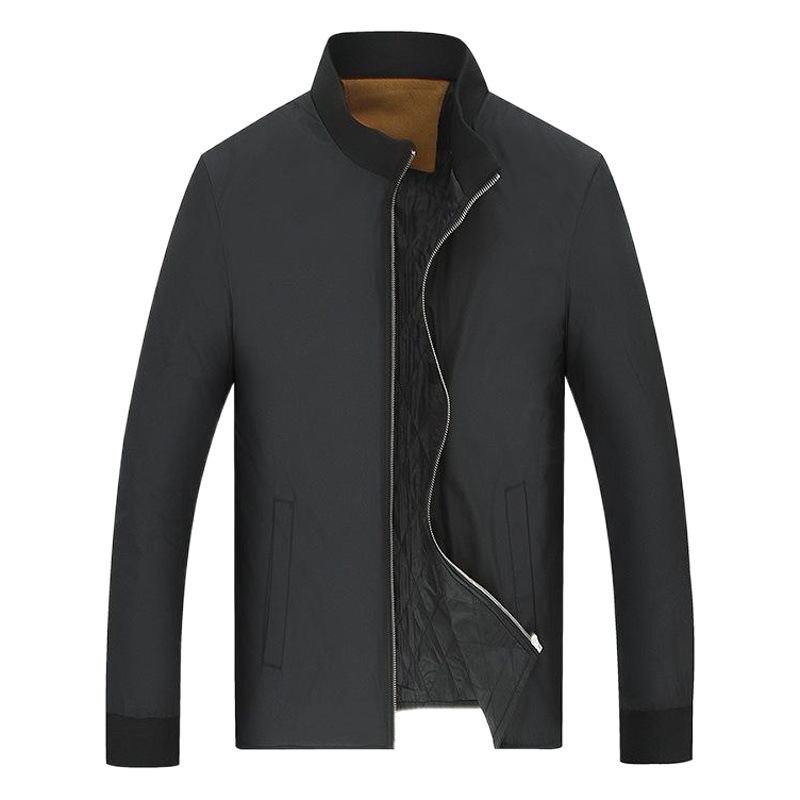 Conjunto de dos piezas de abrigo de invierno cálido de talla grande para hombre, abrigo largo informal de lana para hombres corpulentos, gabardina gruesa para ropa exterior