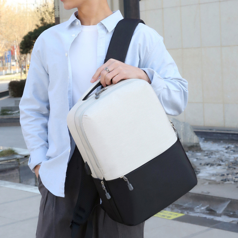 High quality lightweight backpack for men and women color matching leisure large capacity commuter laptop bag in stock wholesale