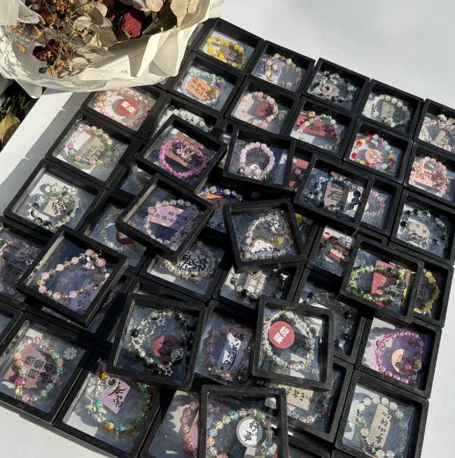 Jingdezhen ceramic bead bracelet, handmade, elastic, gift boxed (OPP)