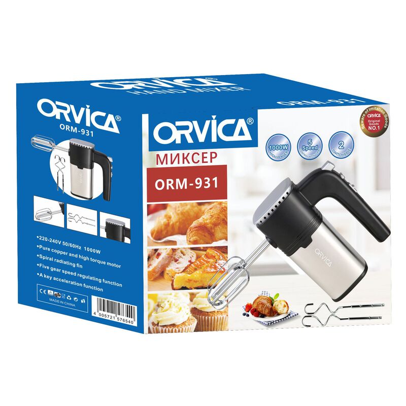 ORVICA クロスボーダー家庭用ハンドヘルド電気ハイパワーベーキングケーキクリームミキサーステンレス鋼エッグビーター|undefined