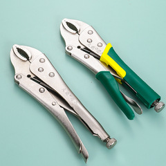 ‖Supply‖ 10-inch Heavy-Duty Pliers with Round Saw-Tooth Jaw and Rubber Handle, Straight-Jaw Locking Pliers—A Versatile Tool for Secure Clamping