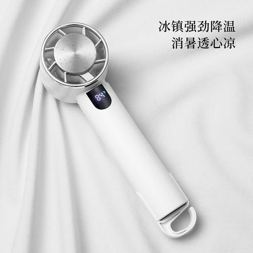 2024 New Cross-border Semiconductor Cooling Fan Outdoor Portable Digital Handheld Small Fan USB Charging Silent
