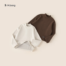 宥宝童装冬季儿童半高领打底衫女童百搭保暖T恤男童贴标上衣内搭