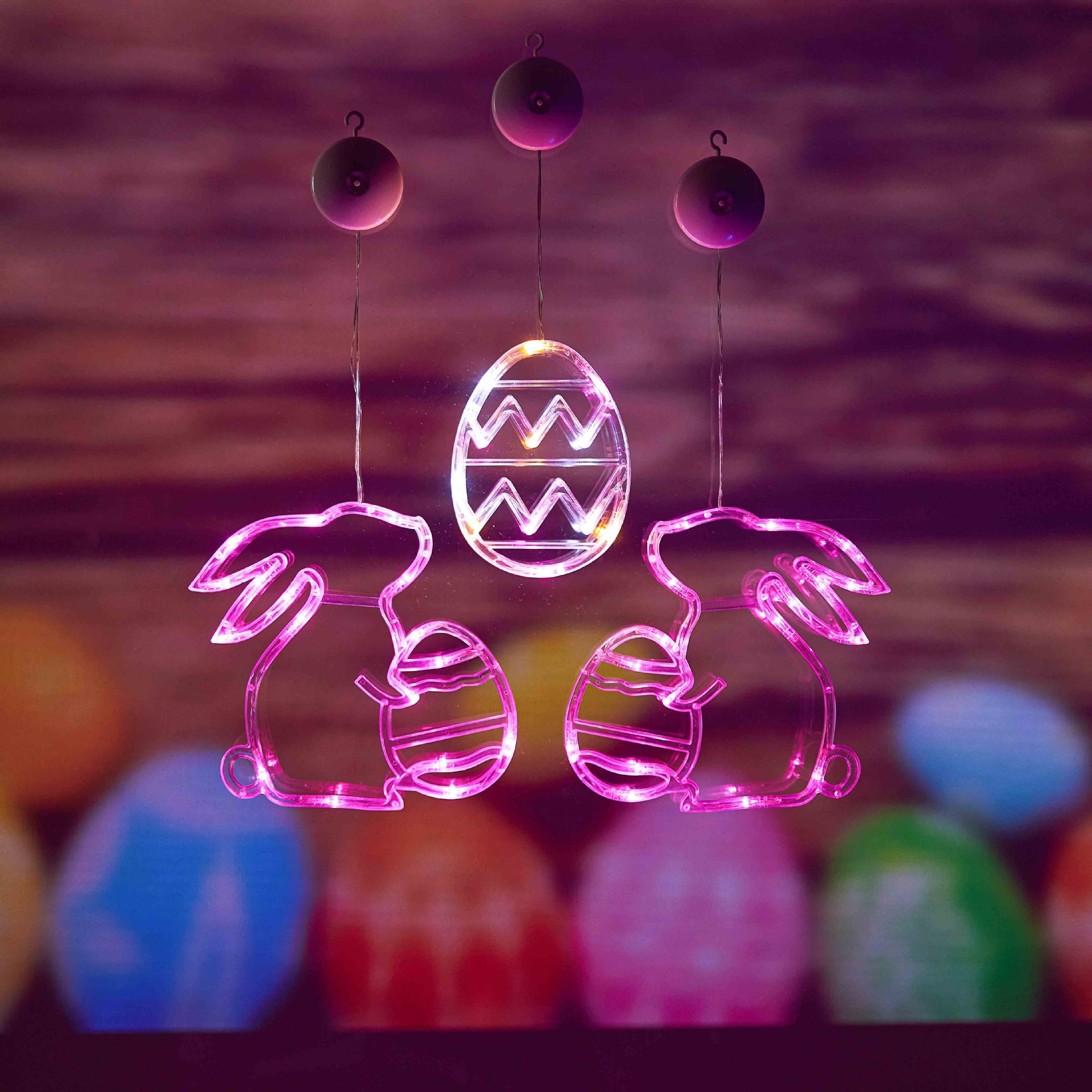 Amazon caliente nueva Pascua ventosa luz luminosa decoración fiesta linterna lindo colgante decoración de Navidad