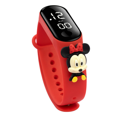 Hottest Pop Cartoon LED Character Electronic Watch for Children Boys and Girls Students Touchscreen Waterproof Bracelet Watch Gift