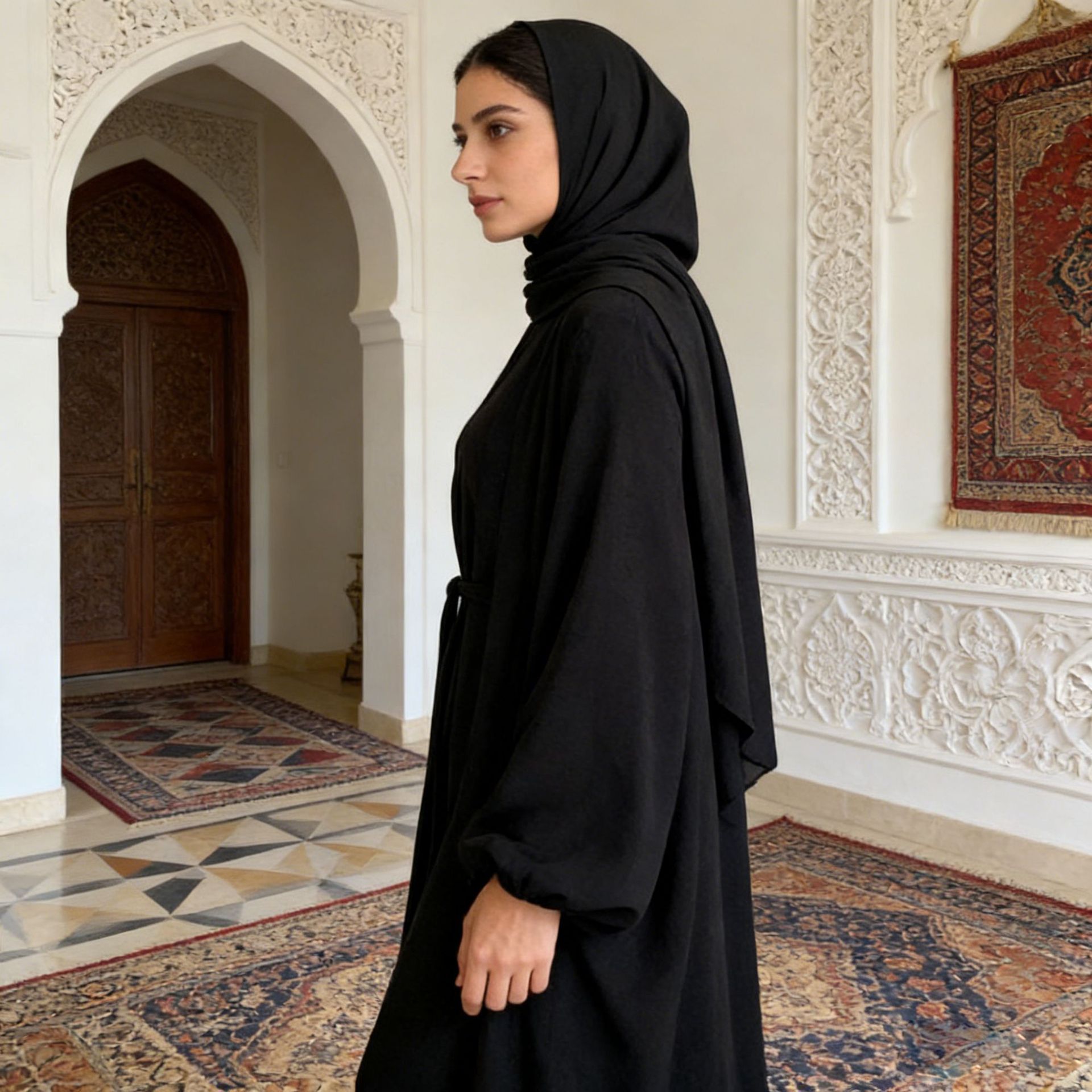2026 New Cross-Border Abaya Turkish Dubai Robe Prayer Middle Eastern Muslim Women's Dress_ecoleips.com