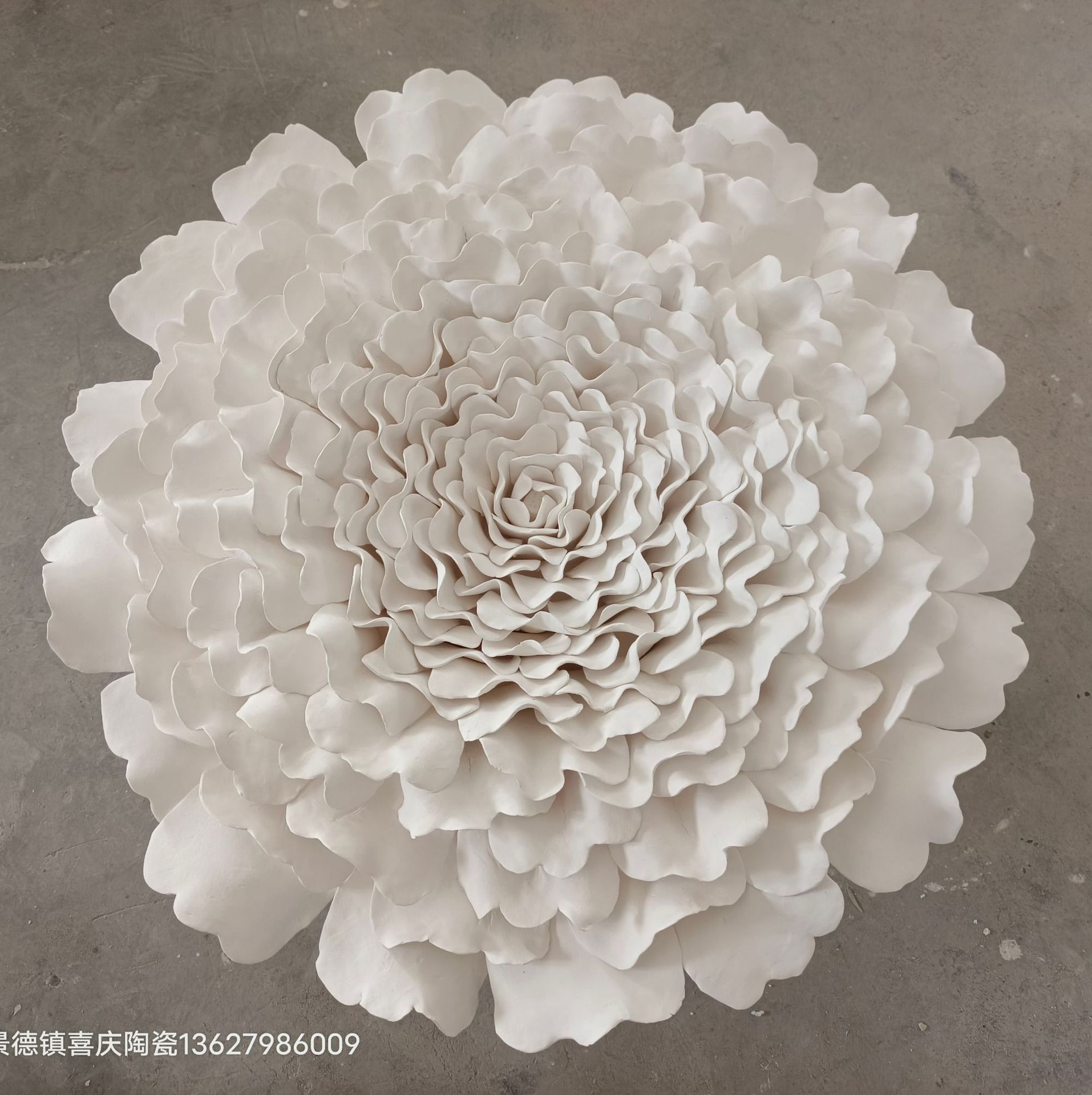 玄关过道手工挂画立体陶瓷花装置艺术高端客厅沙发背景墙装饰画