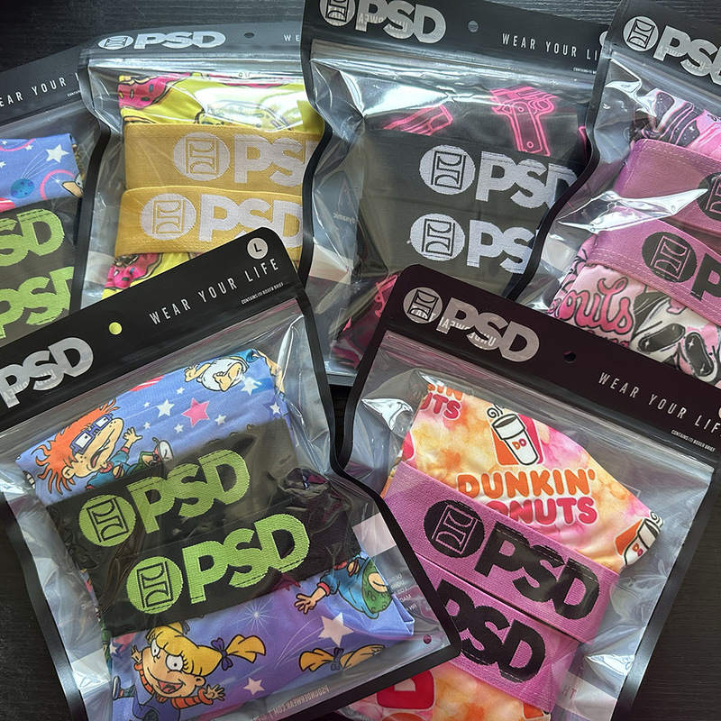 Psd Graffiti Print Women's Sports Bra and Underwear Set Sexy Cross-Border Random Style