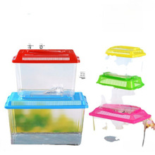 装小乌龟的盒子中小号手地摊货透明金鱼缸缸封闭式龟盒容量客厅量