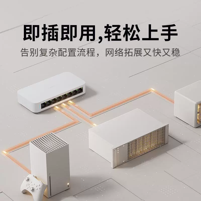 Сетевой гигабитный переключатель Mijia Multi -Scene расширение сети, вилки и полигоны высокоскоростной 10M коммутатор