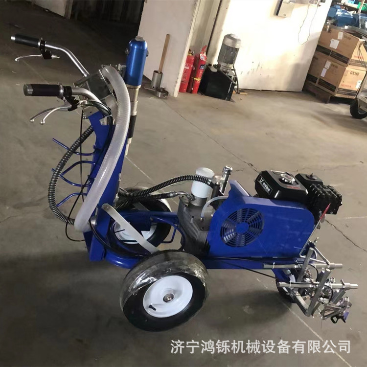 柱塞液压划线机 双喷头冷喷汽油划线车 大压力手推道路划线机