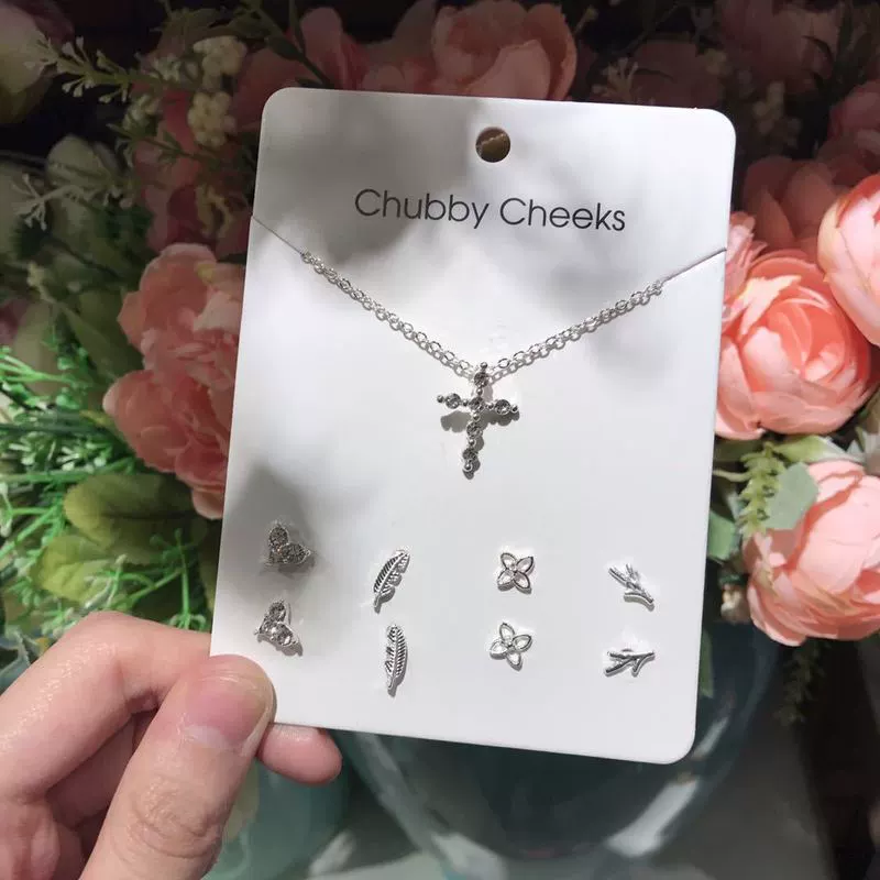 Серьги, маленький милый набор, корейский стиль, простой и элегантный дизайн, городской стиль, яркий запоминающийся стиль