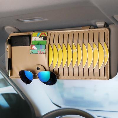 汽車遮陽板收納多功能cd夾包車載CD包光盤套氣車用品碟片遮陽板套
