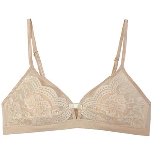 2024 New French Triangular Cup Underwear No Wires Lace Girls Small Breast Summer Bra