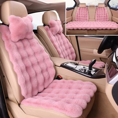 A generation of car cushion Wool pad - red-bean-sand-car-with-five-seats-2-headrests