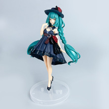 新款初音未来黑礼服美少女二次元miku模型摆件机箱装饰巡音手办潮