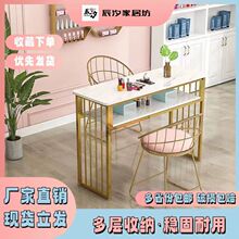 网红美甲桌经济型单人双人三人美甲台工厂价一件包邮速卖通